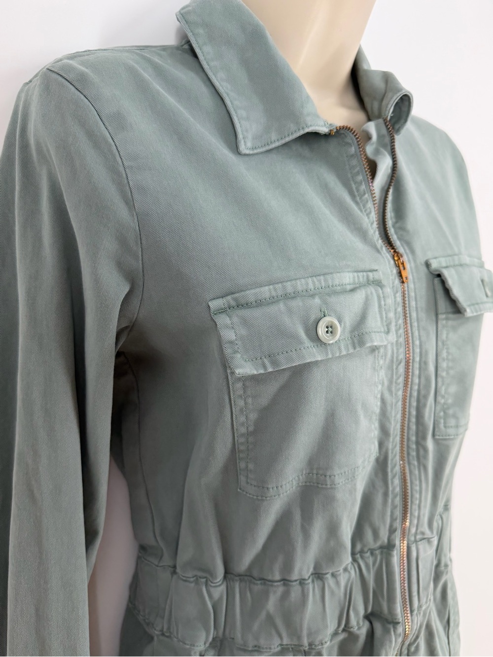 J.Crew Utility Shirt Dress 4 Cotton Military Chic Safari Fall Transition Travel - Picture 4 of 11